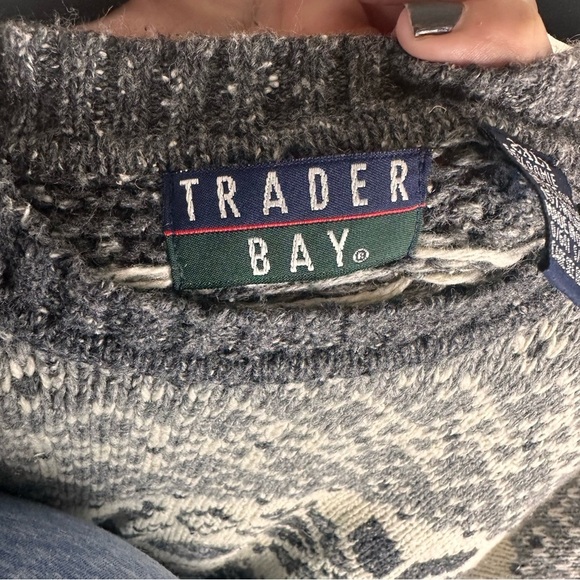 Vintage Trader Bay Snowflake Winter Ski Crewneck Sweater Mens Size 2X - Picture 8 of 8